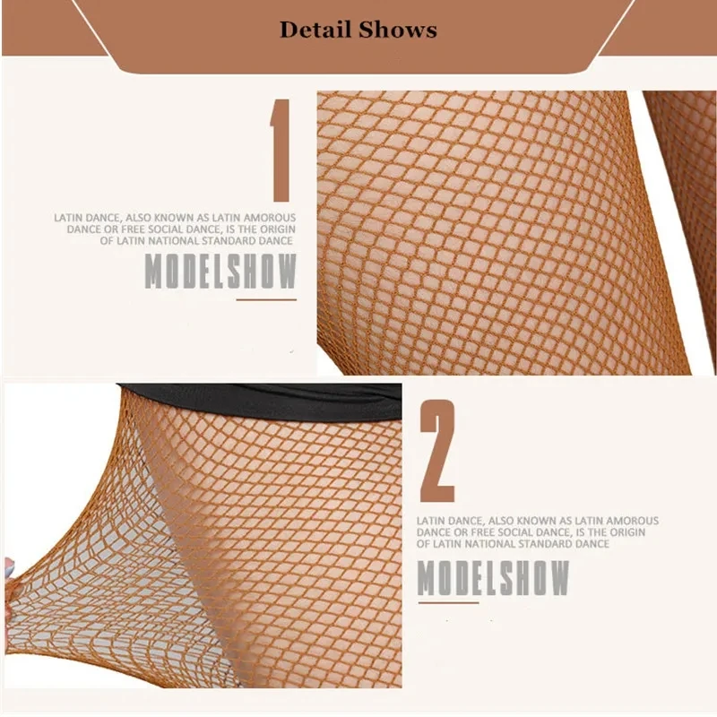 USHINE Cheap Latin Dance Practice Ladies Latin Dance Socksfine Mesh Fishnet Stockings Small Mesh Stockings Womens Tights