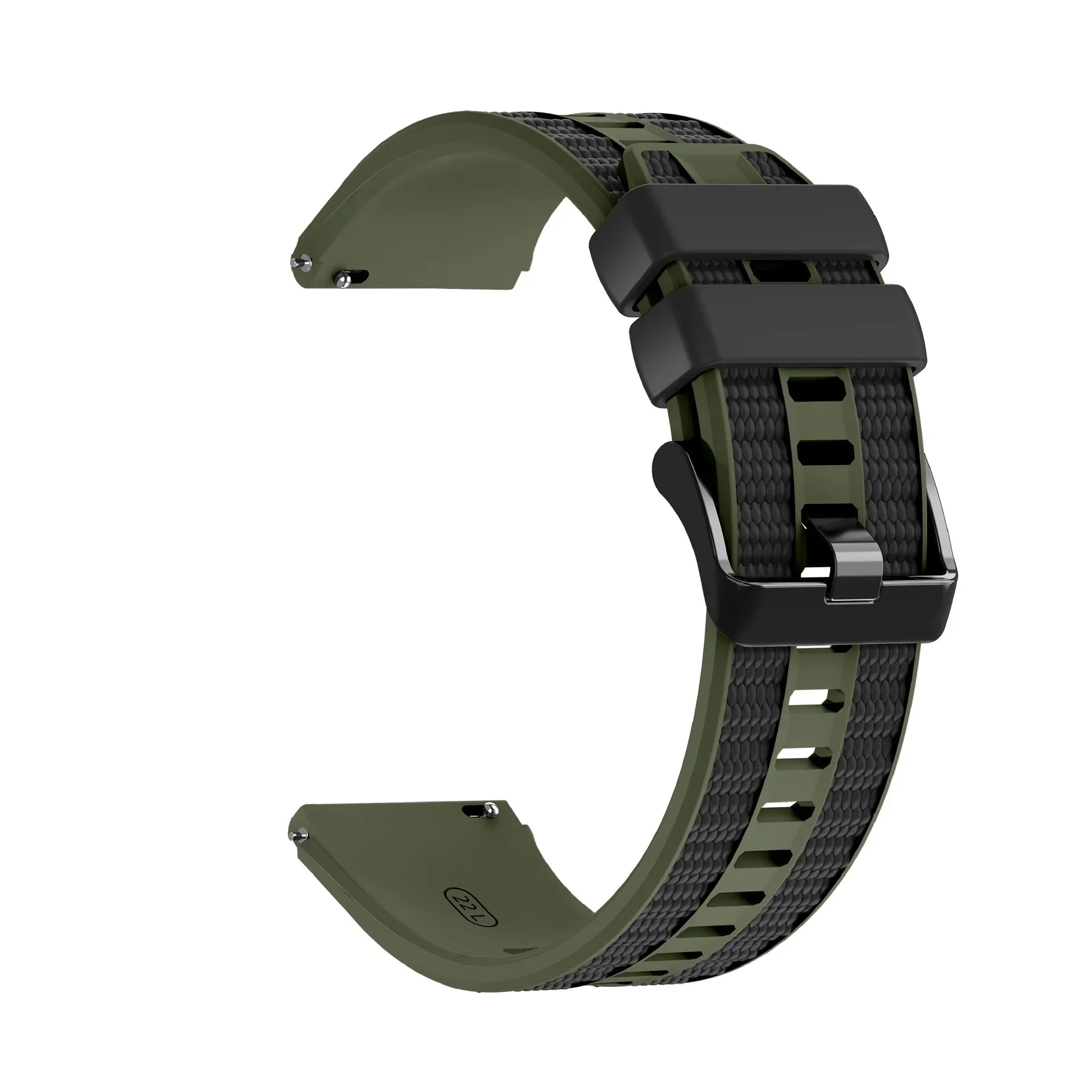 22mm Two-color Silicone Strap for Huawei Watch 5 GT7/6/5/4 GT7 Pro 46mm Official Sports Bracelet for Garmin Forerunner 570 47mm