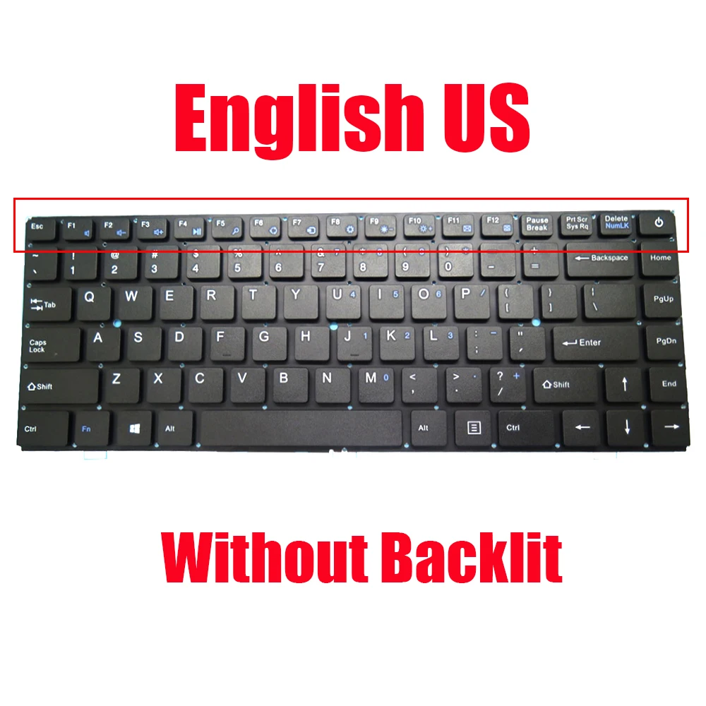 Replacement Laptop Keyboard Compatible MB3006021 PRIDE-K3222 English US Russia RU Black Without Backlit New