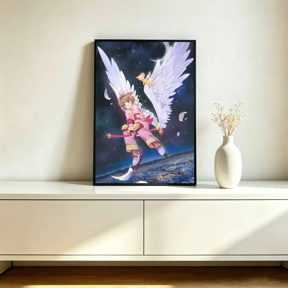 Cute Anime C-Cardcaptor Sakura Poster Waterproof Wall Art Sticker For Bar Living Room Vintage Decor High Quality Print Gift