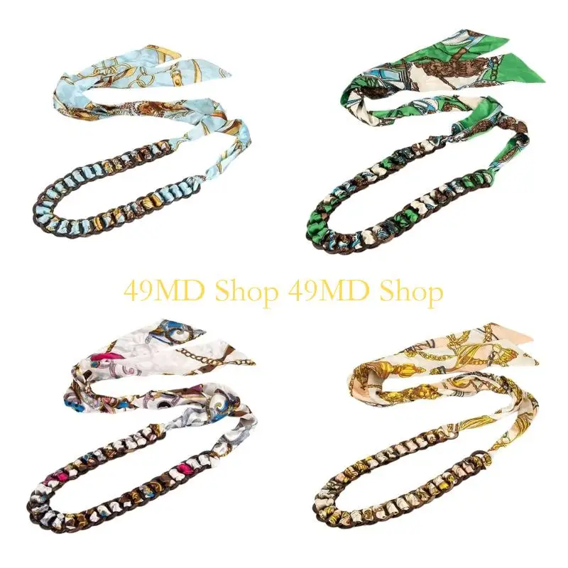 49MD Romance Ethnic Chain Belt Waist Scarf For Skirts Jeans And Evening Party Dresses