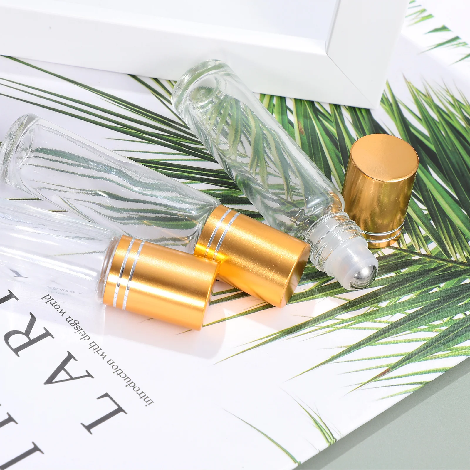 

15 шт., прозрачные стеклянные флаконы с роликами, уникальная красота, хорошее настроение, ароматерапия, эссенция для хранения духов, легкий портативный