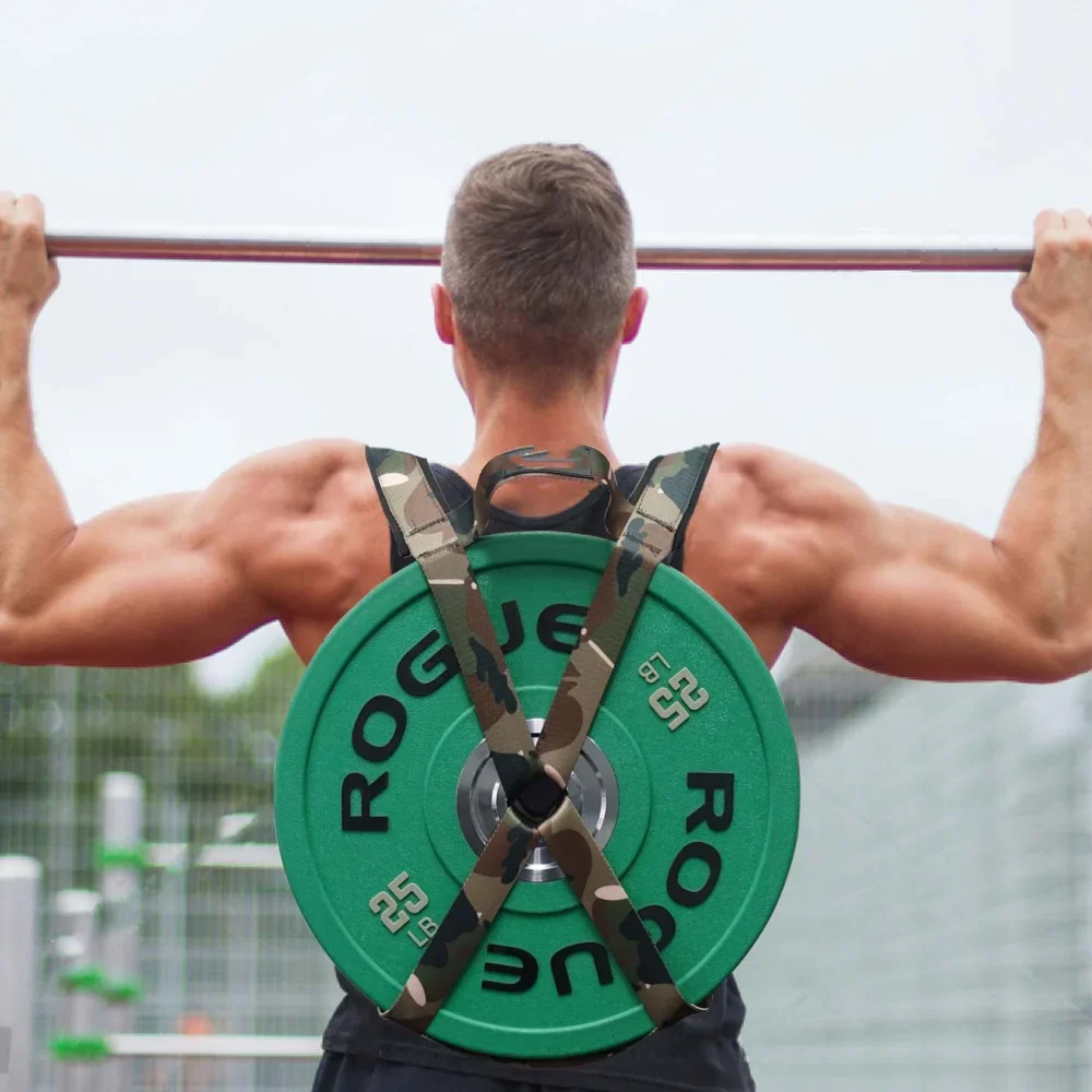 Home Weight Training Weighted Vest Strap - Barbell Plates for Pull-ups Plank Push-ups Portable Fitness Gear