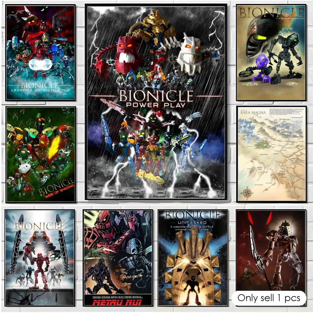 Classic B-BIONICLE Poster Modern Minimalist Wall Art for Bedroom Living Room Contemporary Home Decor Gift