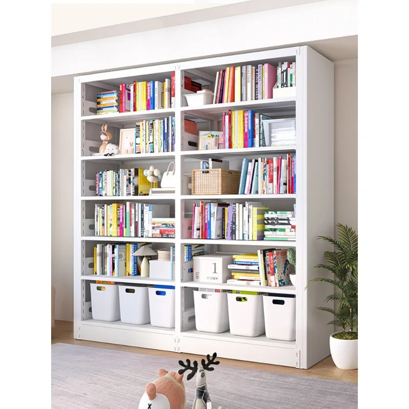 

Steel Bookshelf Picture Book Shelf Children's Bookcase Household Living Room Locker Against The Wall Floor Toy Shelf