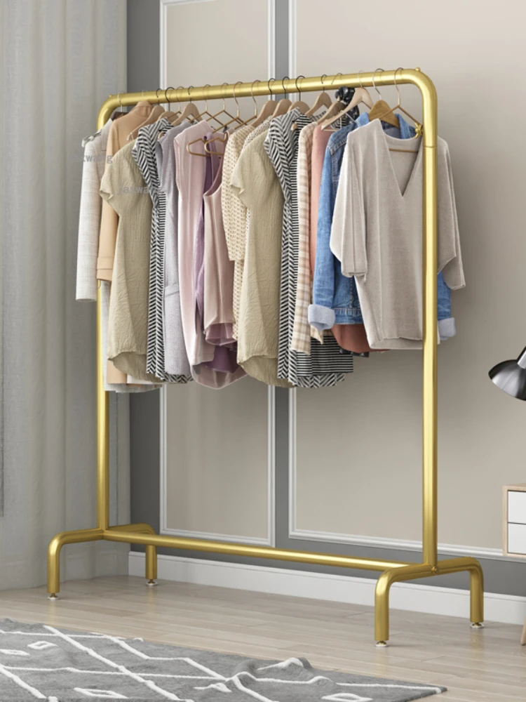 

Living Room Hallway Floor Type Hanger for Bedroom Clothing Store Clothes Racks Simple Household Furniture Single-pole