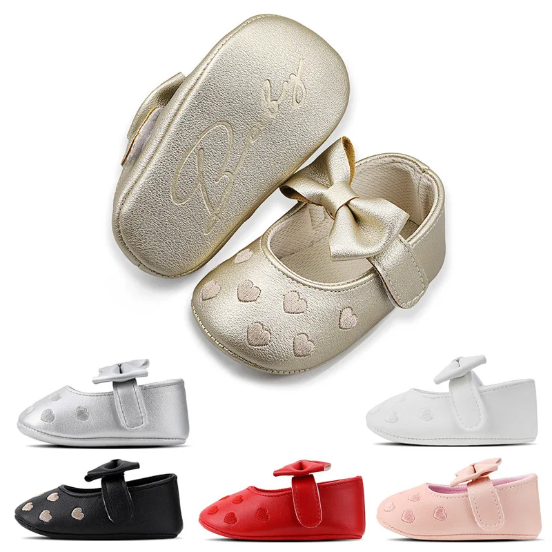 

Baby Girl Shoes First Walkers Lovely Princess Non-slip Soft sole Infant Child Toddler Shoes