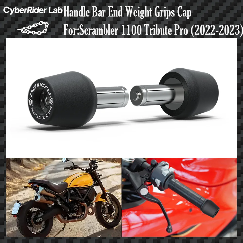 

For Ducati Scrambler 1100 2018-2023 CNC Bar End Caps - Italian Retro Grips No Tools Rider Gift Back to School​