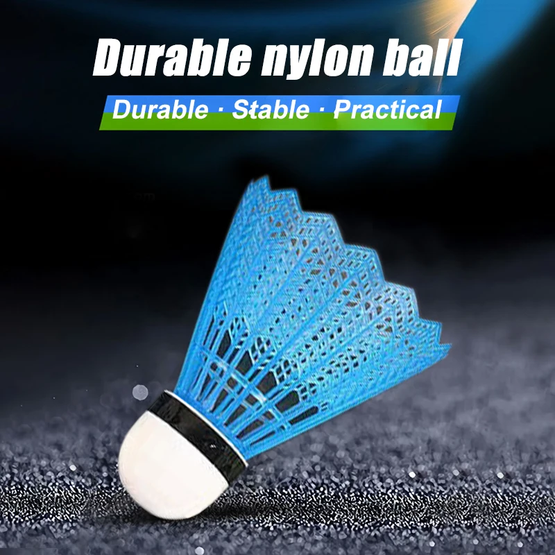 1 Pc Colorful Badminton Balls Stretch Plastic Playing Resistant Windproof Color Random Plastic Rubber Beginner Training Balls