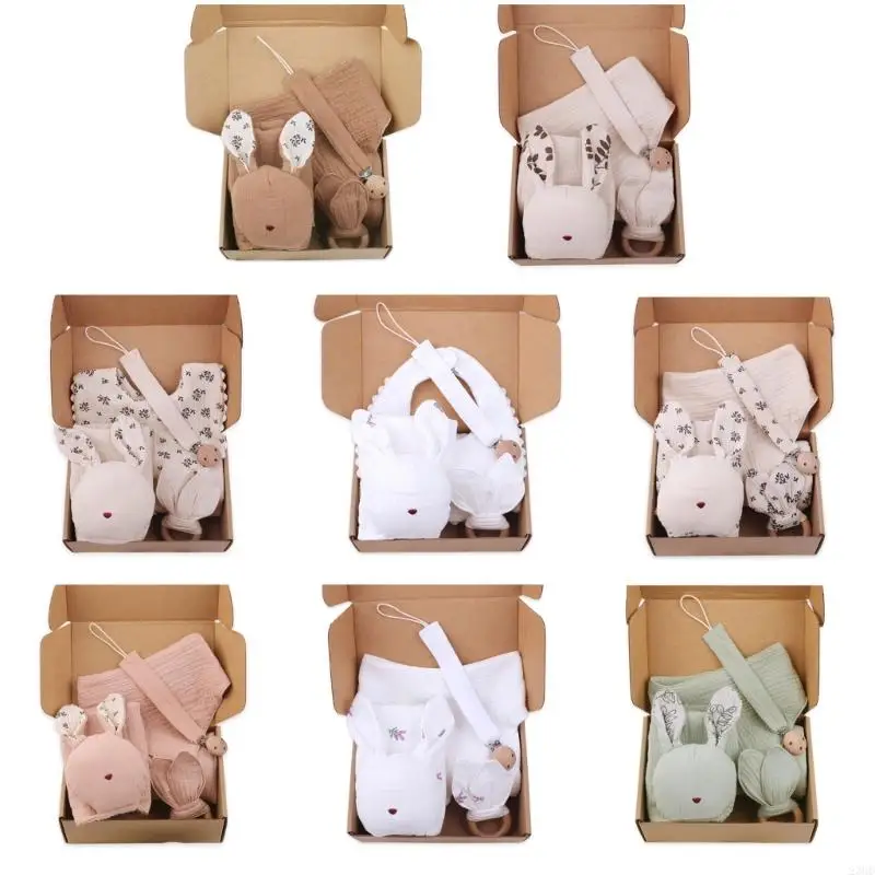 

23GD Baby Gift Set Soothing Toy Pacifier Clip Wrap Blanket Comforter Infant Essential