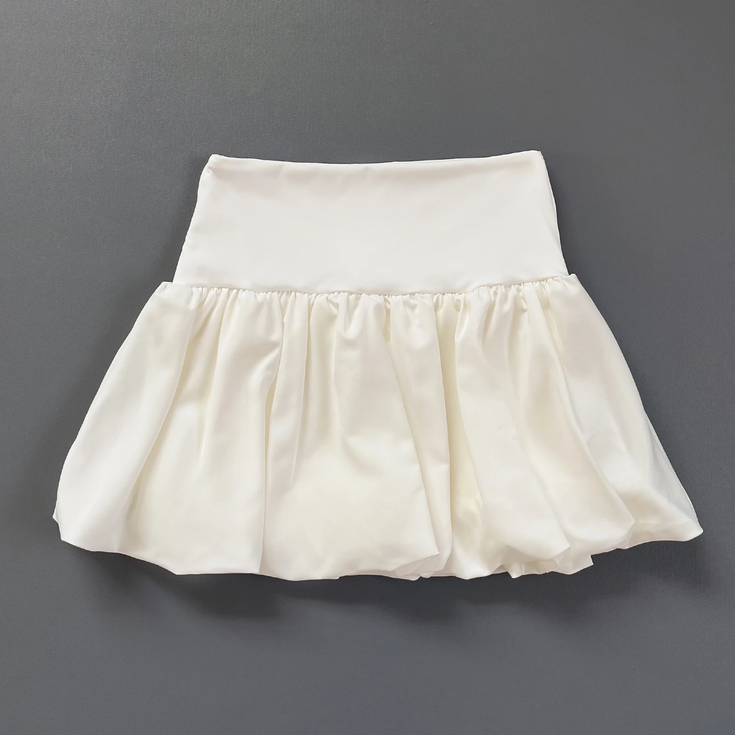 Women High Waist Bubble Hem Tennis Skort Built-in Liner Shorts Quick Dry Soft Breathable Fitness Running Sports Skirt