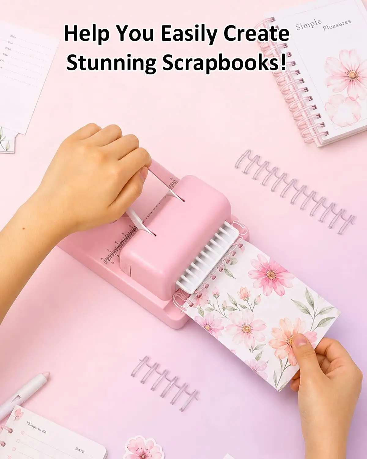 Mini Book Binder 3in1 Spiral WireO Disc Hole Punch DIY Planner Scrapbook Journal A4 A5 Letter Portable Manual Craft Tool 31 21 S