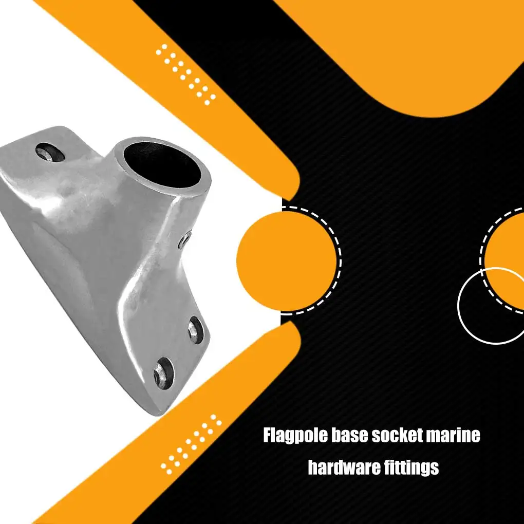 Flush Base Flag Socket Pole Mount Stainless Steel Fine Workmanship Compact Size Flexible Marine Accessories Rustproof