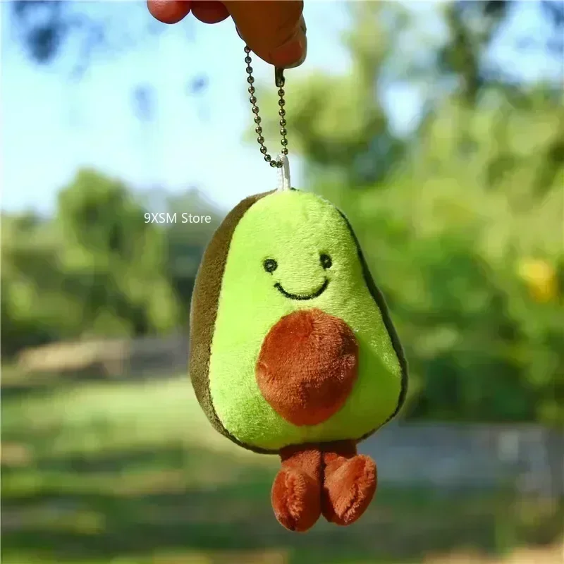 12cm Cute Avocado Plush Toy Kawaii Avocado Plush Keychain Cartoon Avocado Fruit Stuffed Doll Backpack Pendant Kids Birthday Gift