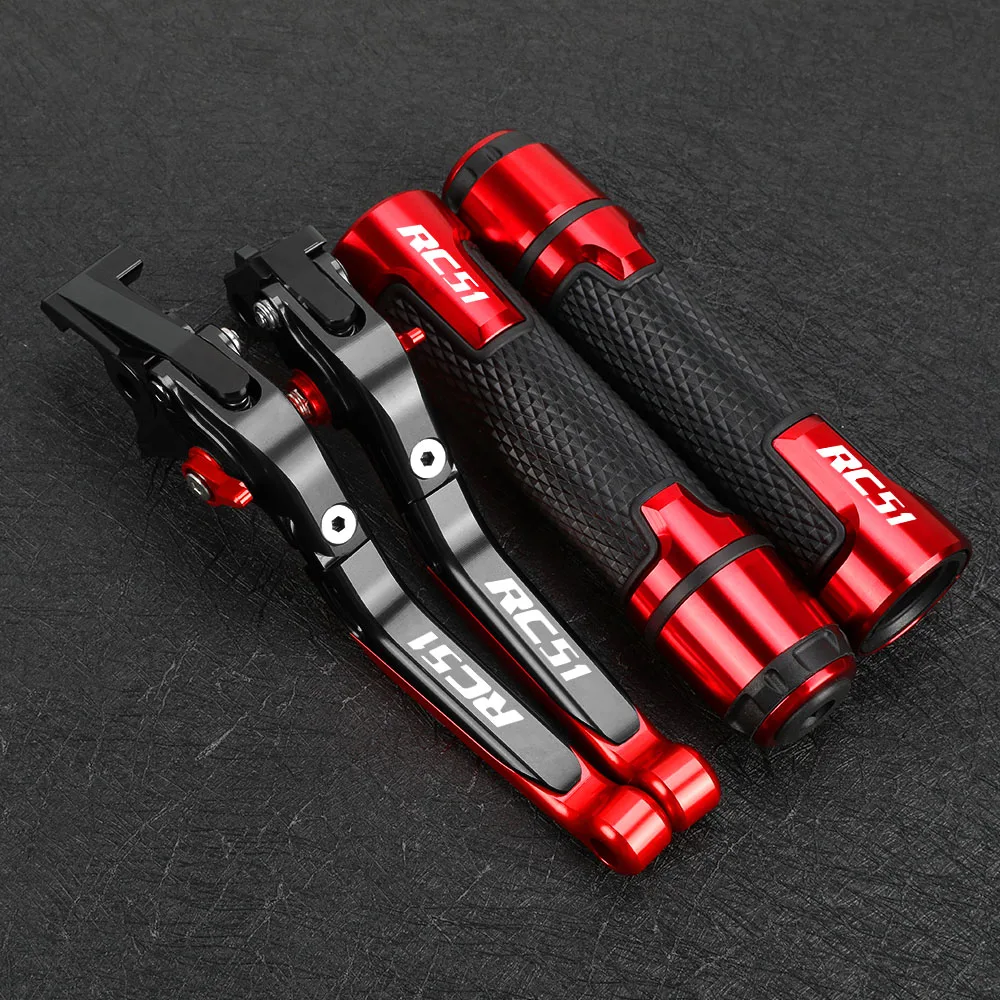 

RVT1000 Motorcycle Adjustable Folding Extendable Brake Clutch Levers Handlebar Grips Ends FOR HONDA RC51 RVT1000 SP 2000-2006