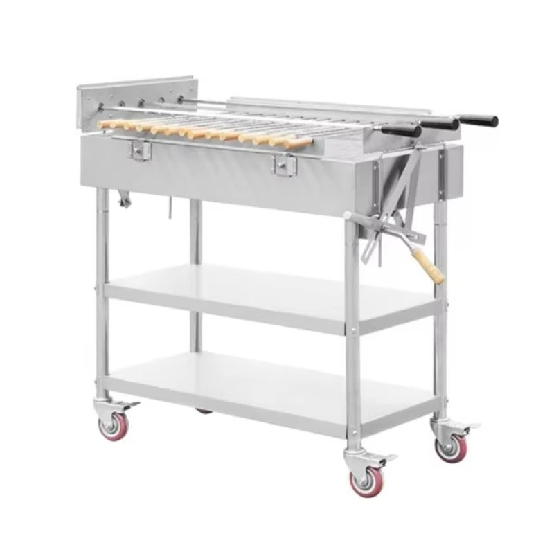 Commercial Outdoor Charcoal Bbq Grill Stainless Steel Camping Barbecue Grill