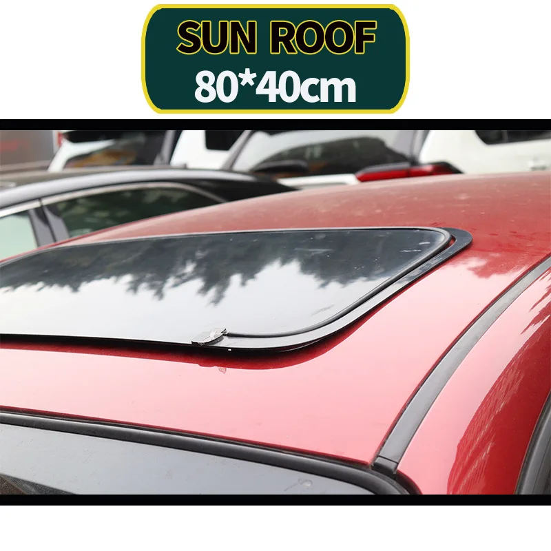 

Suitable for acrylic universal black car simulation sunroof sunshade and rainproof shield sun roof 80*40