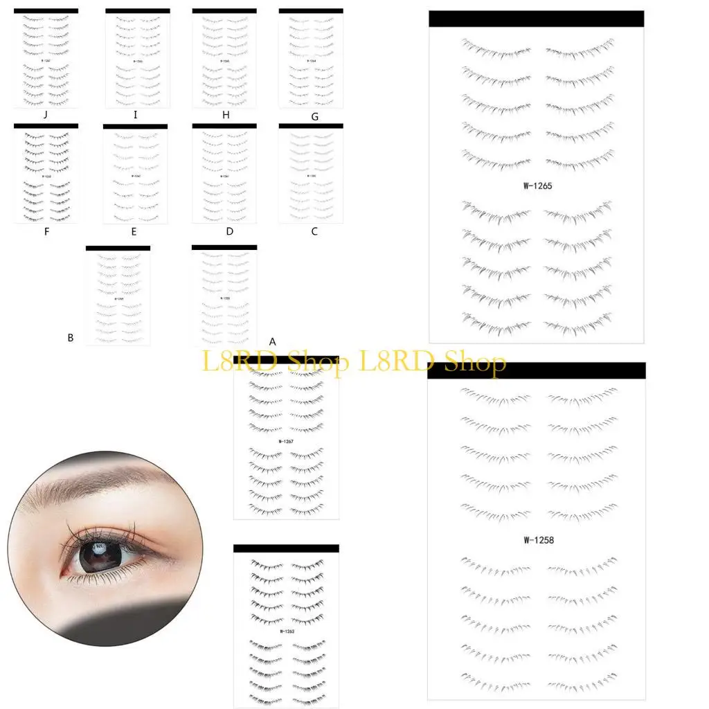 L8RD Lower Eyelash Tattoos Long-Lasting Waterproof Simulation 3D False Eyelashes