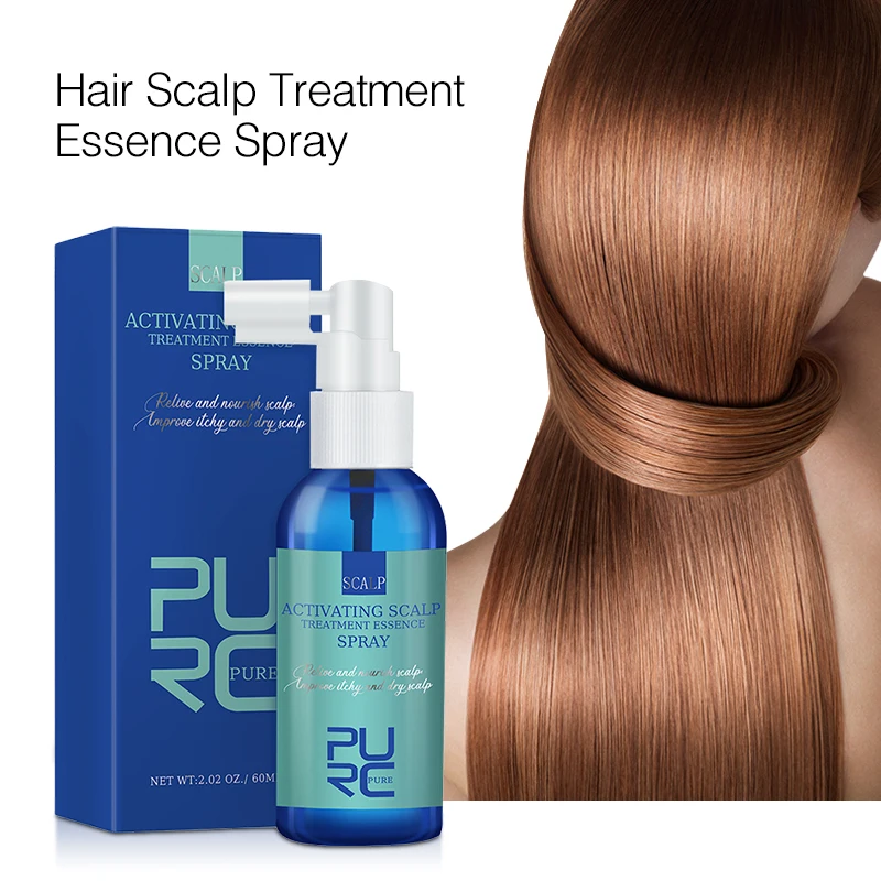 PURC Hair Scalp Treatment Essence Spray Anti-Dandruff Smoothing Soft Repair Dry Frizz Hair Care for Men Women Beauty Health