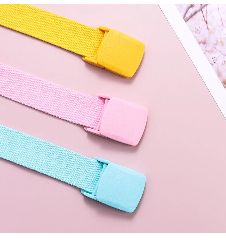 Bunte Nylon Taktische Gürtel Kinder Kawaii Nette Mode Kleidung Zubehör Leinwand Jugend Gürtel Gothic Kinder Jungen Mädchen – Detail 5