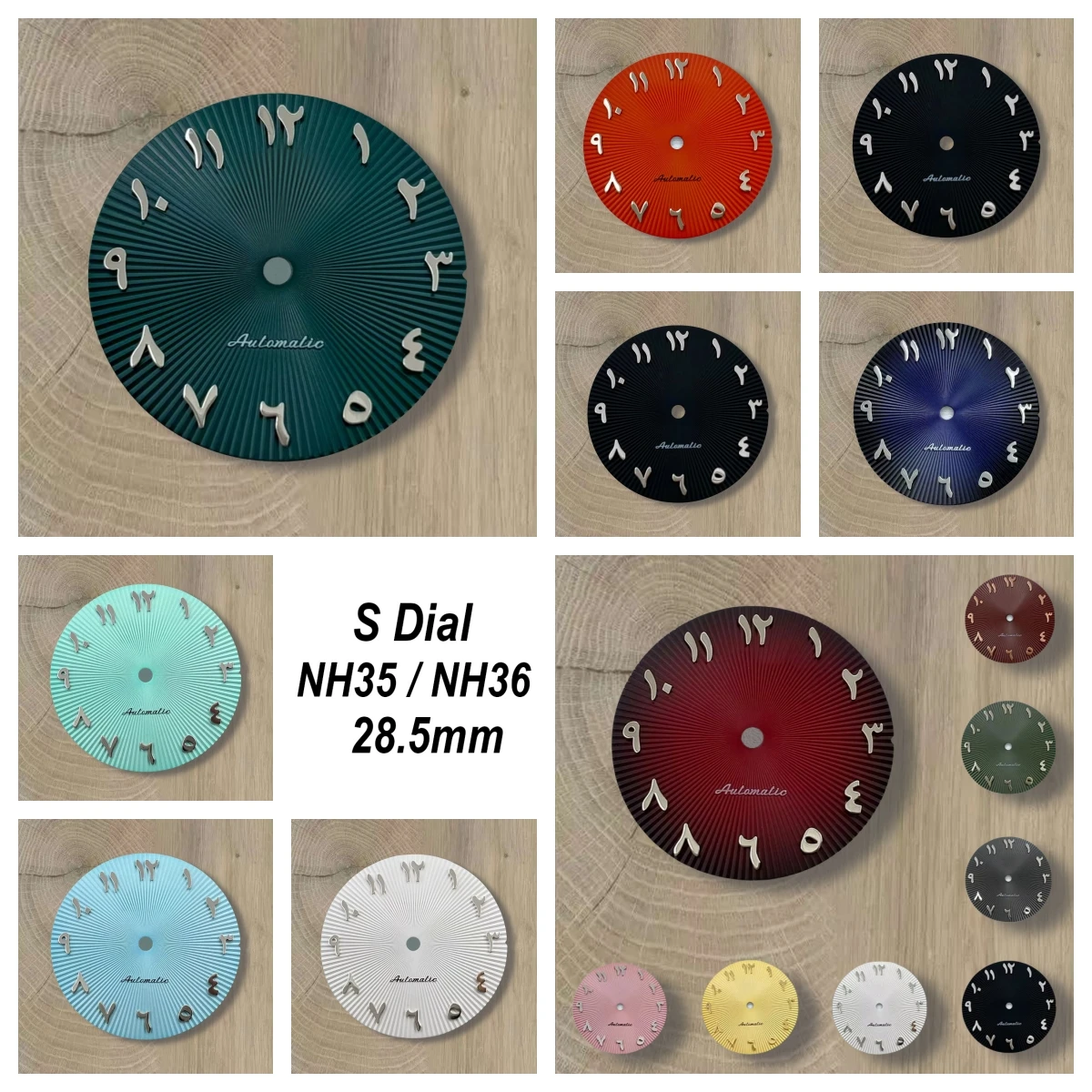 

New 2025 Model Watch Complete Color Range 28.5mm S Logo Arab NH35 Dial Suitable for NH