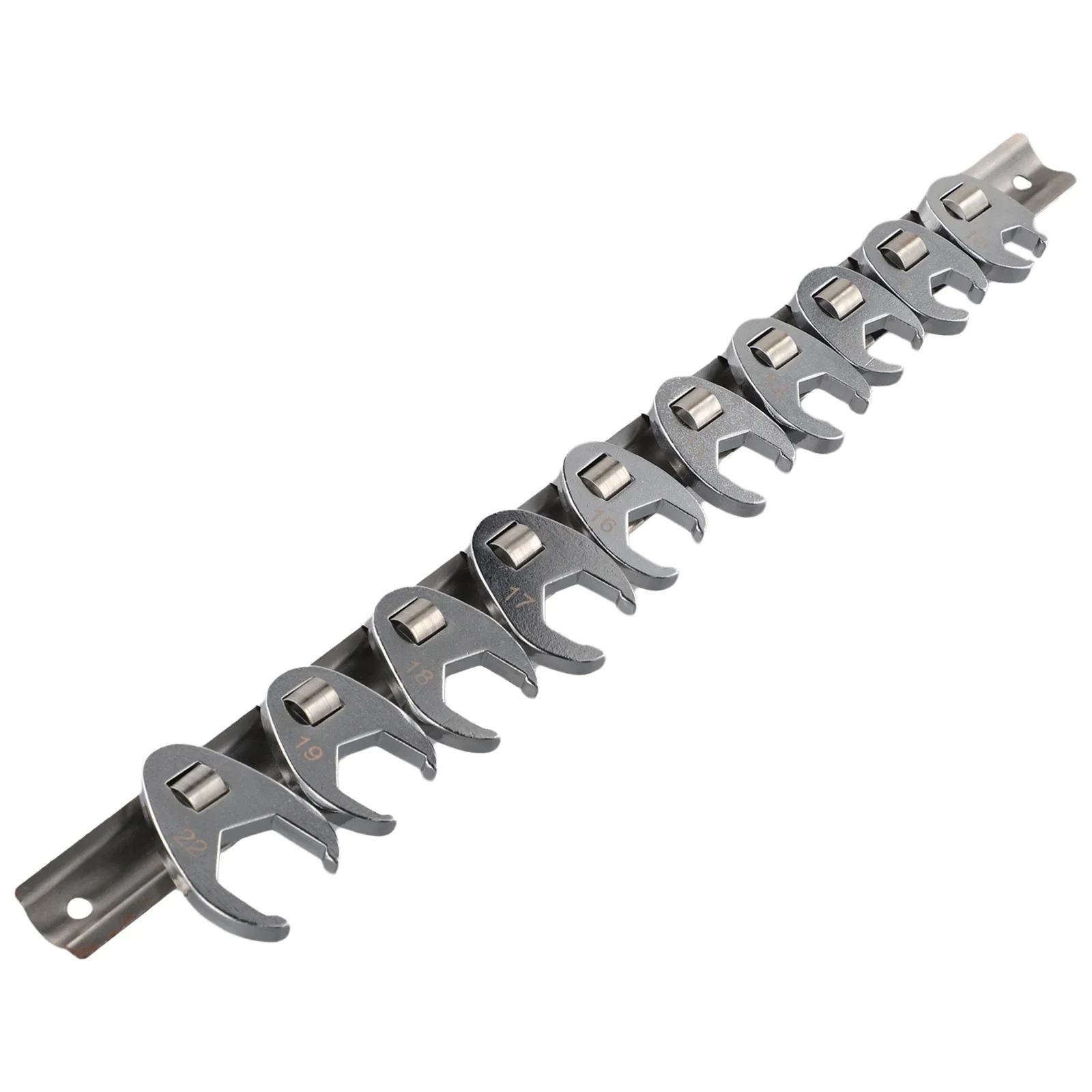 10Pcs 3/8Inch Drive Crowfoot Wrench 10-22mm Metric Multi Size Spanner Chrome Plated Crow Carbon Steel Hand Tool Parts