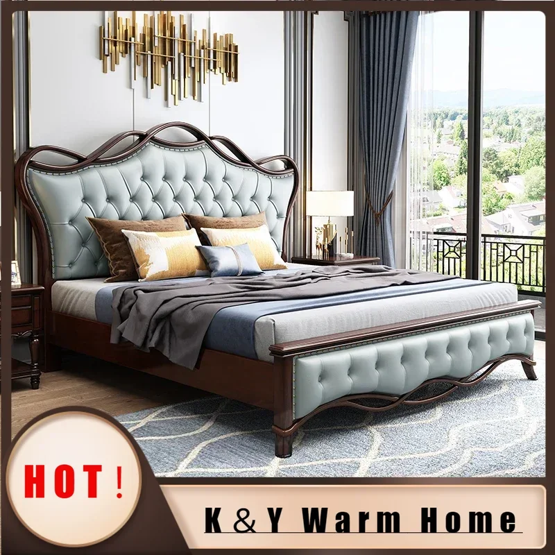 

Luxury House Double Bed Modern Nordic Pretty Unique King Size Frame Double Bed Hotel Modern Cama Matrimonial Bedroom Furniture