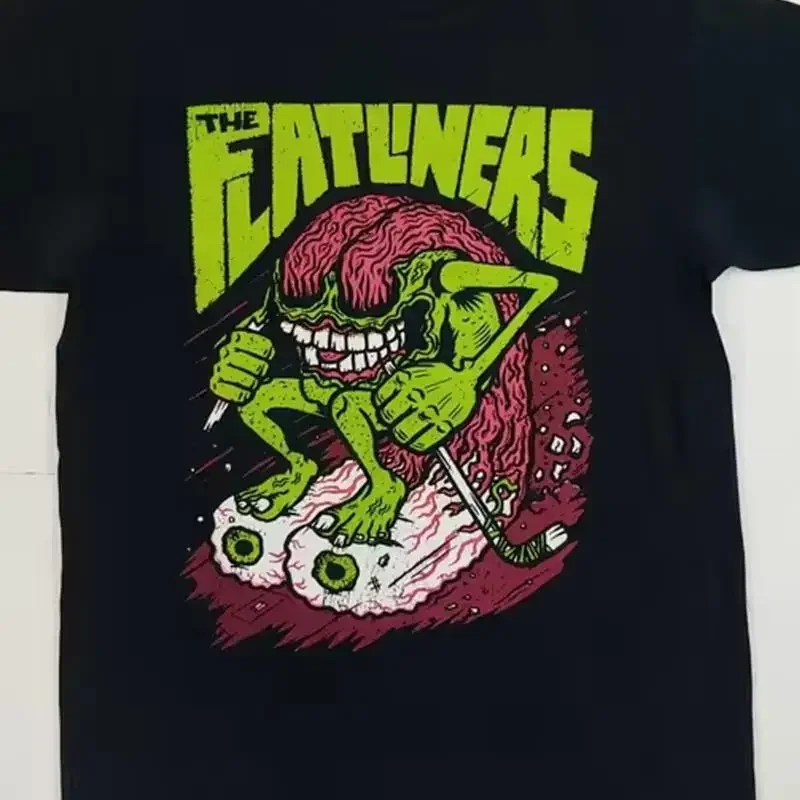 The Flatliners Band Schwarzes T-Shirt mit kurzen Ärmeln, alle Größen