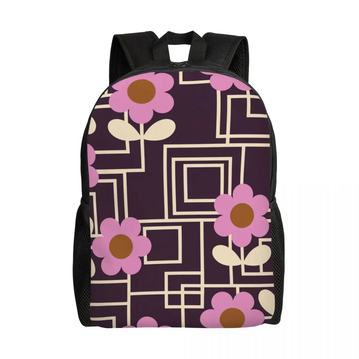 Custom Print Maze Flower Orla Kiely Backpacks for Women Men College School Students Bookbag Fits 15 Inch Laptop Bags