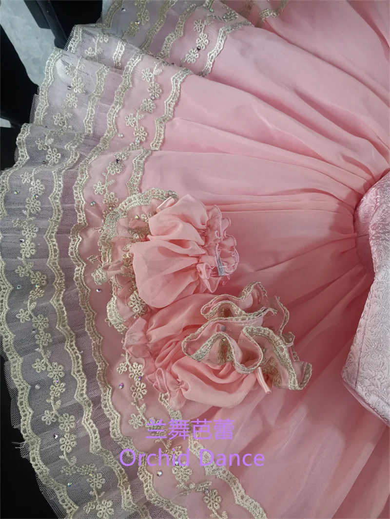 Costumes Tutu de Ballet rose du lac des cygnes pour femmes et adultes, vêtements de Performance professionnels à fleurs de haute qualité pour filles