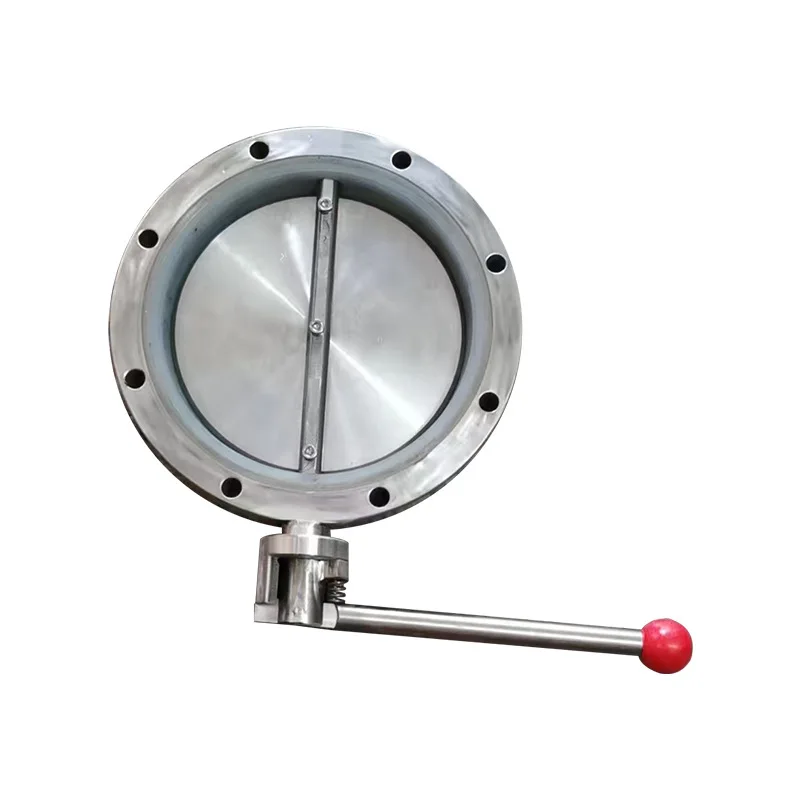 316 Vacuum Stainless Steel Butterfly Valve Lined Silicone Pneumatic Disc Valve Dryer Discharge Clip Manual Double Cone Rotary