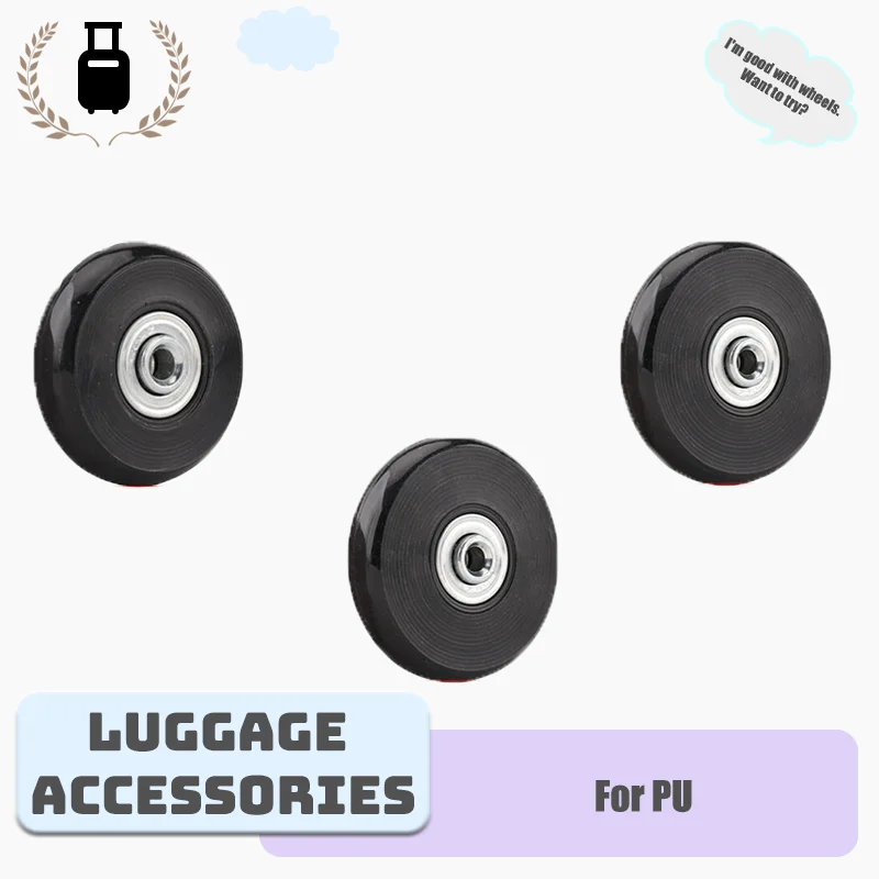 

For 50mmx14mm Premium Luggage Wheels 360° Rotation TPU Ultra-Quiet Heavy Duty Universal Suitcase Repair Parts