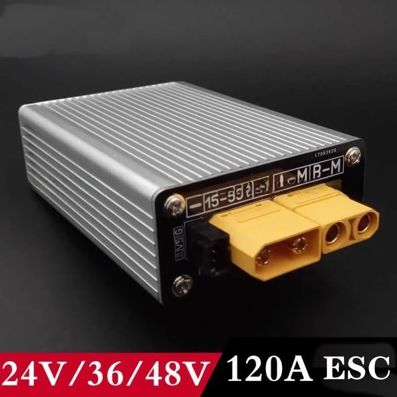 10V-60V Bidirectional Brushed ESC 3S-12S High Voltage for Tank/Tracked Vehicle/Ship Model