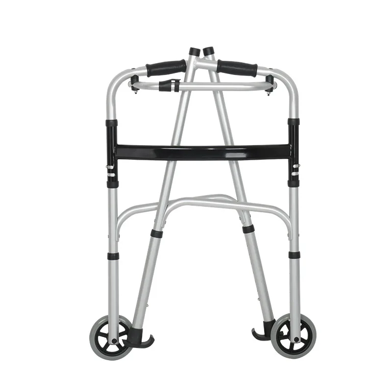 Disabled Elderly Walker Device Double Arm Mobility Aid Toilet Shower Chair Foldable Walking Stick Rehabilitation Standing Frame