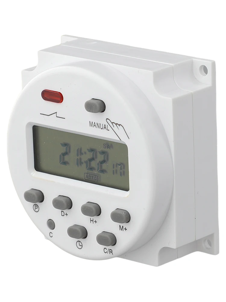 Electronic Timer 12V Timer Relay Humidity 35-85 RH Programmable 17 Times Week Built-in Rechargeable Battery Chronometer