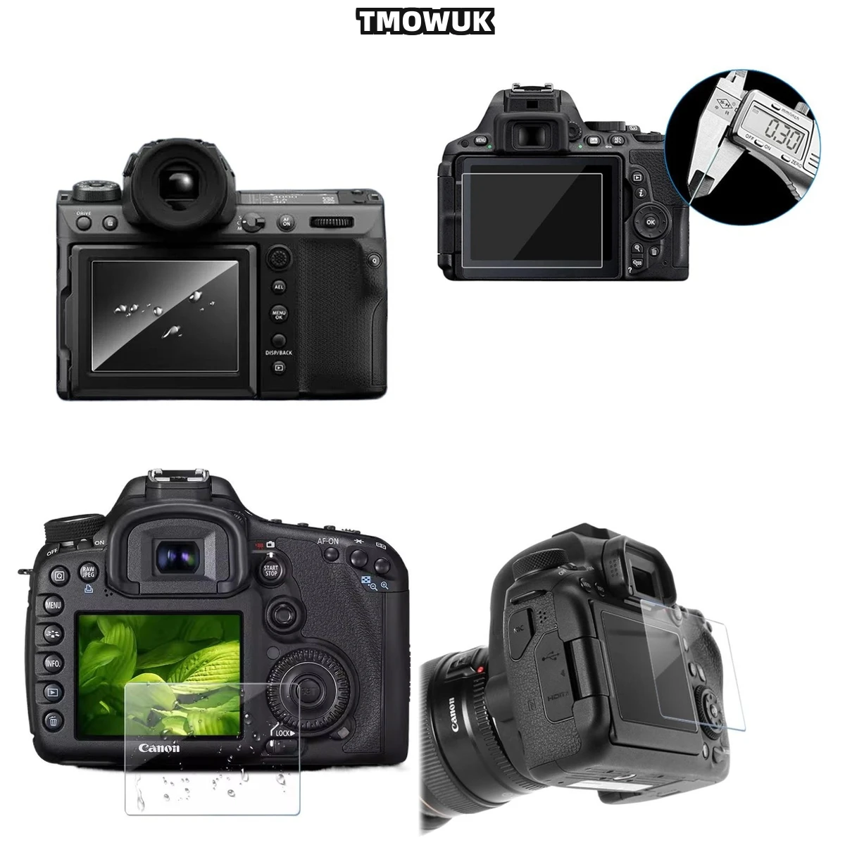 

For Canon 3000D 4000D Thin Edge-to-Edge Protector - 9H Tempered Glass With UV Protection