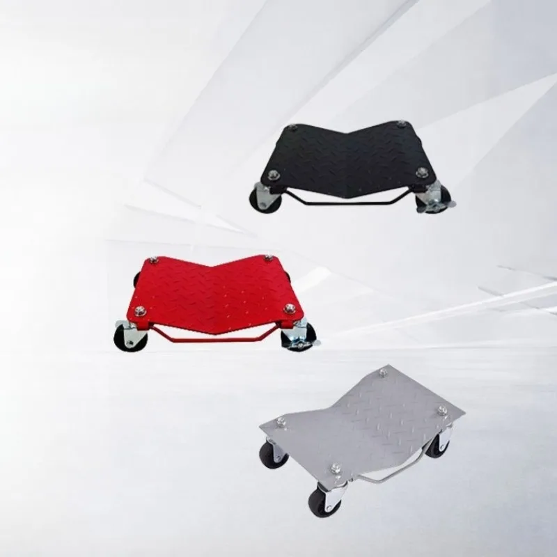 Simple Towing Hardware Hydraulic Car Mover Built with Universal Casters for Automobile Relocation and Parking Adjustment Tool