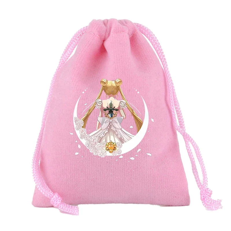 Sailor Moon borsa con coulisse Cute Cartoon Portable Home Life Supplies organizzatori di Shopping Fashions Casual Tote Bags regali di compleanno