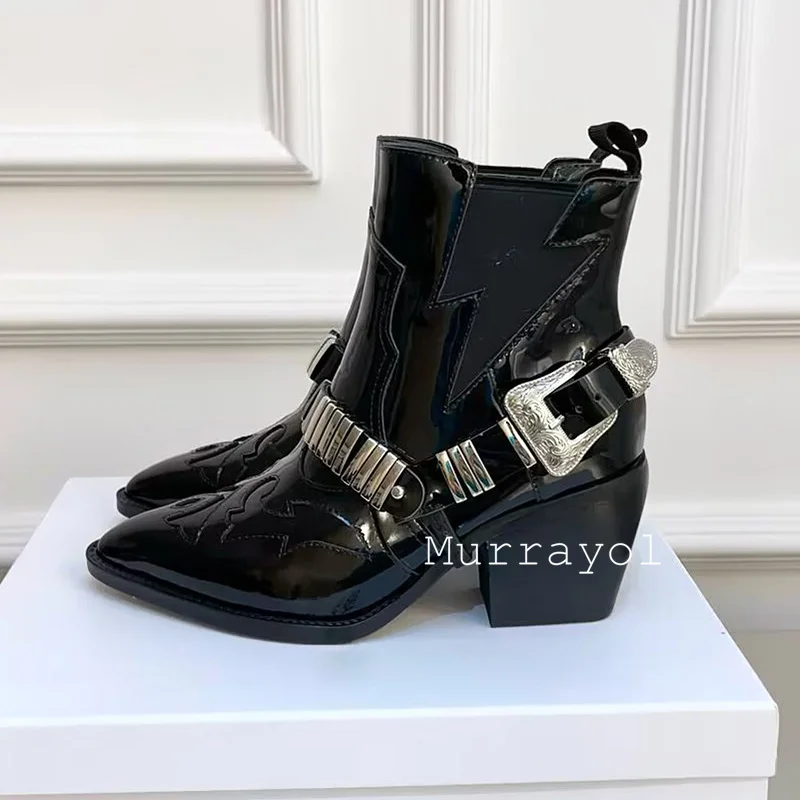 Tessuto elastico in vera pelle Splicing stivaletti donna rivetto Decor cerniera posteriore caviglia Botas autunno inverno Retro Chelsea Boots