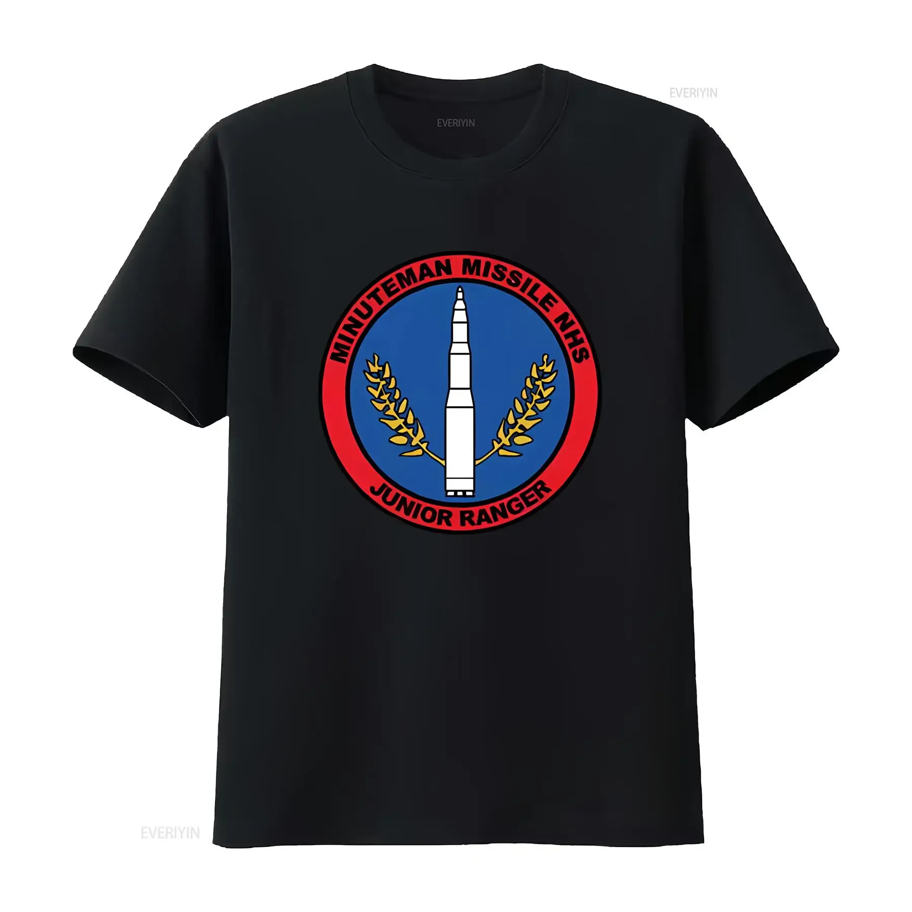 Minuteman Junior Ranger Nuclear Weapons WK Coat of Arms T Shirt 3369 Unique Design for Patriotic Style vintage Washed Casual