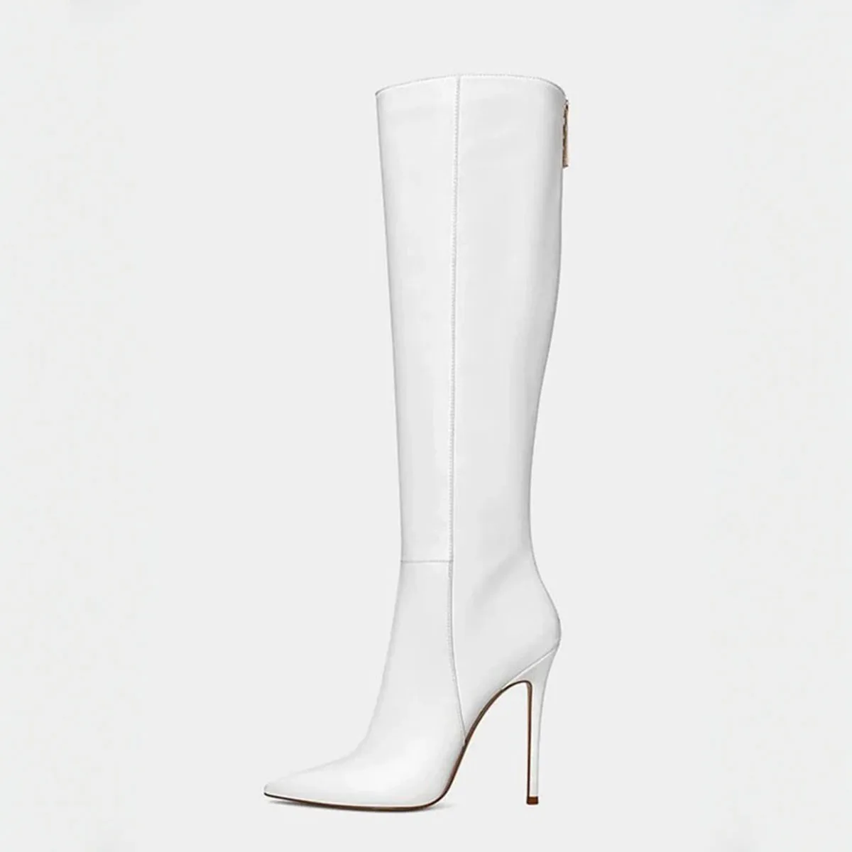 

Ботинки Arden Furtado, весенние, белые, до колена, с заостренным носком, на молнии сзади, на очень высоком каблуке, узкие, больших размеров, женские.
