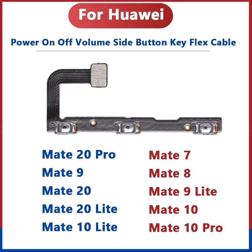 

On Off Volume Up Down Button Mute key Switch Power Flex Cable Ribbon For Huawei Mate 7 8 9 20 10 Pro Lite