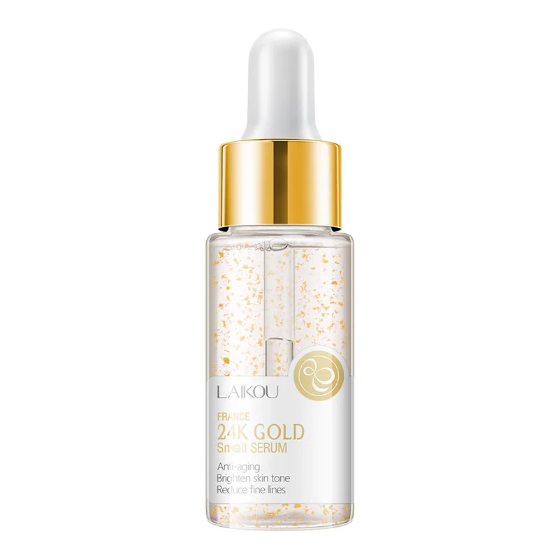 LAIKOU 24K Gold Face Serum 17ml  Nourish Moisturizing Hyaluronic Acid Brightening Facial Essence Korean Skin Care Product