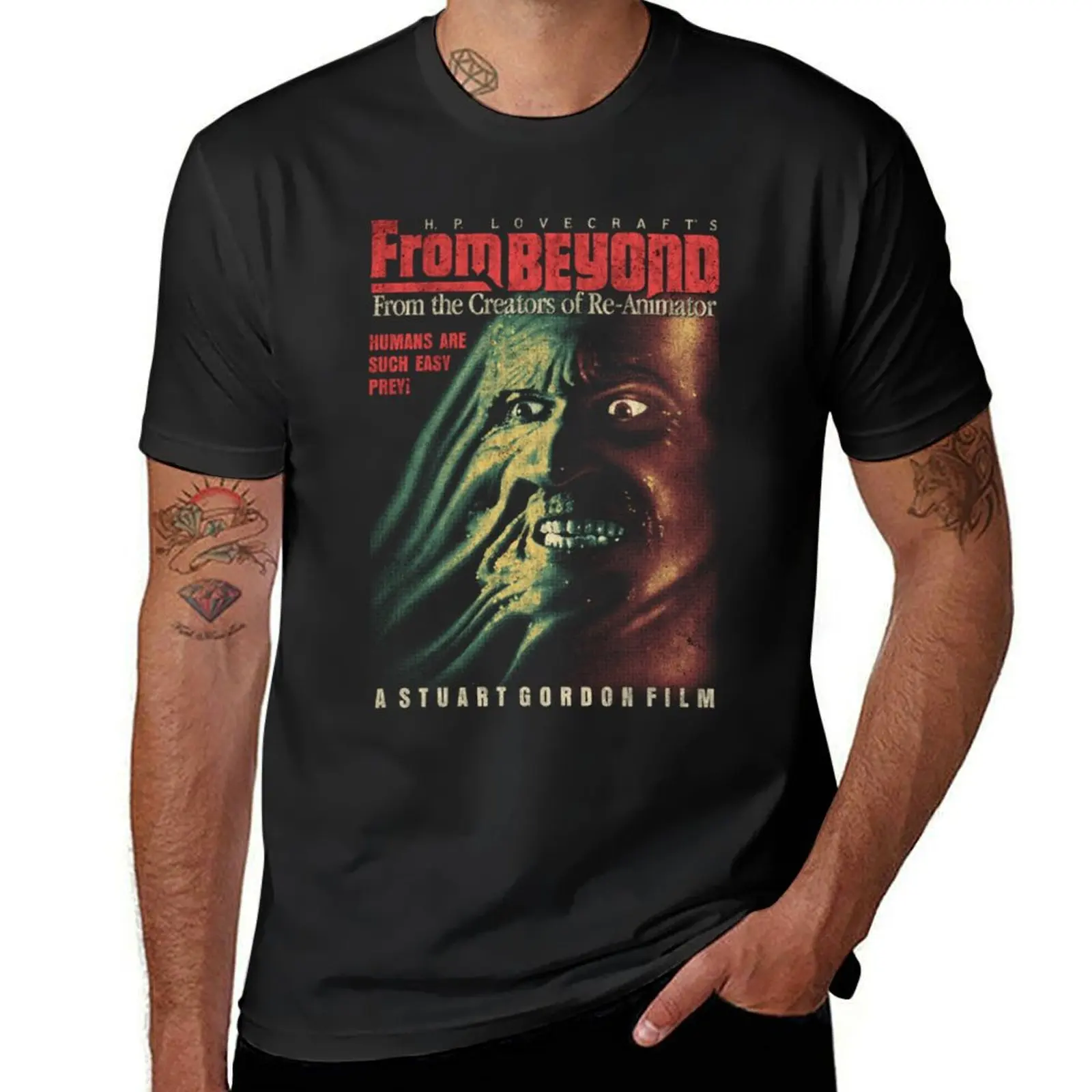 

From Beyond, Reanimator, Horror T-Shirt vintage clothes quick-drying t shirt men