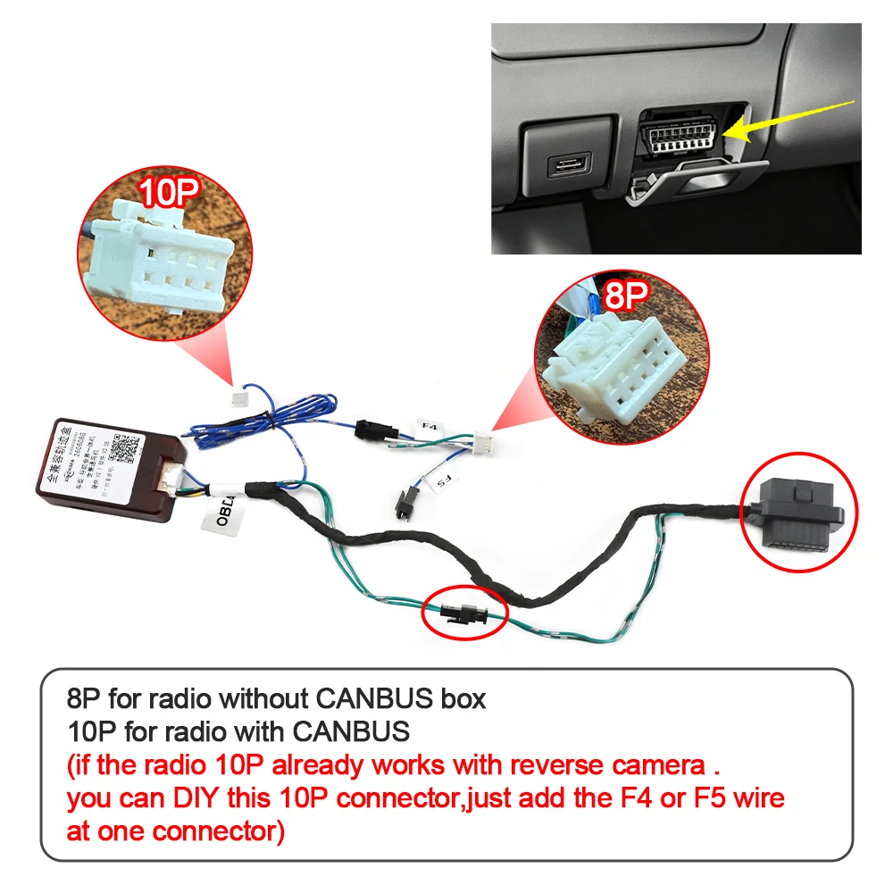 Carsanbo Car Bird Eye View System Dynamic Trajectory 360° 3D Panoramic Tracking Guide Lines Dynamic Parking Lines