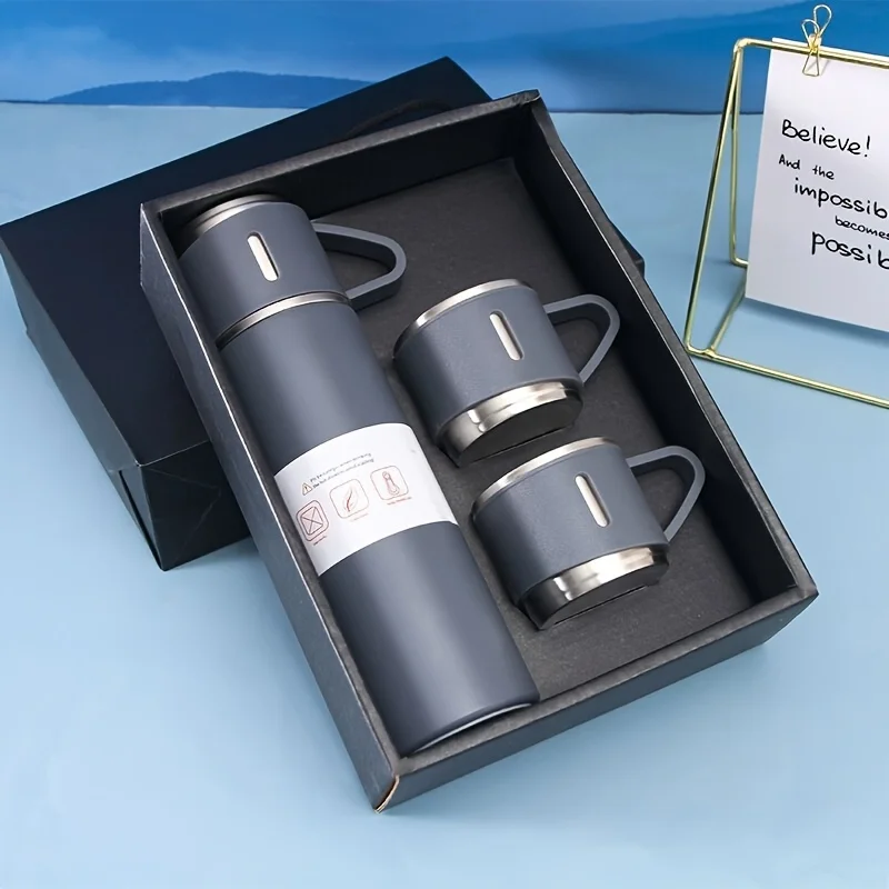 زجاجة مياه معزولة بالفراغ 500 مللي/16.9 أونصة أواني أكواب من الفولاذ المقاوم للصدأ مناسبة للسيارات يمكن أن تحمل القهوة والمشروبات الباردة #5