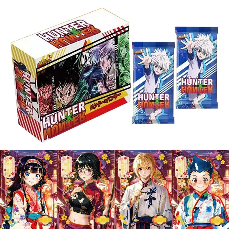 New HUNTER×HUNTER Card Cyberpunk Youth Campus Cards Anime Character Killua Zoldyck Hisoka Kurapika Collection Card Toy Gift