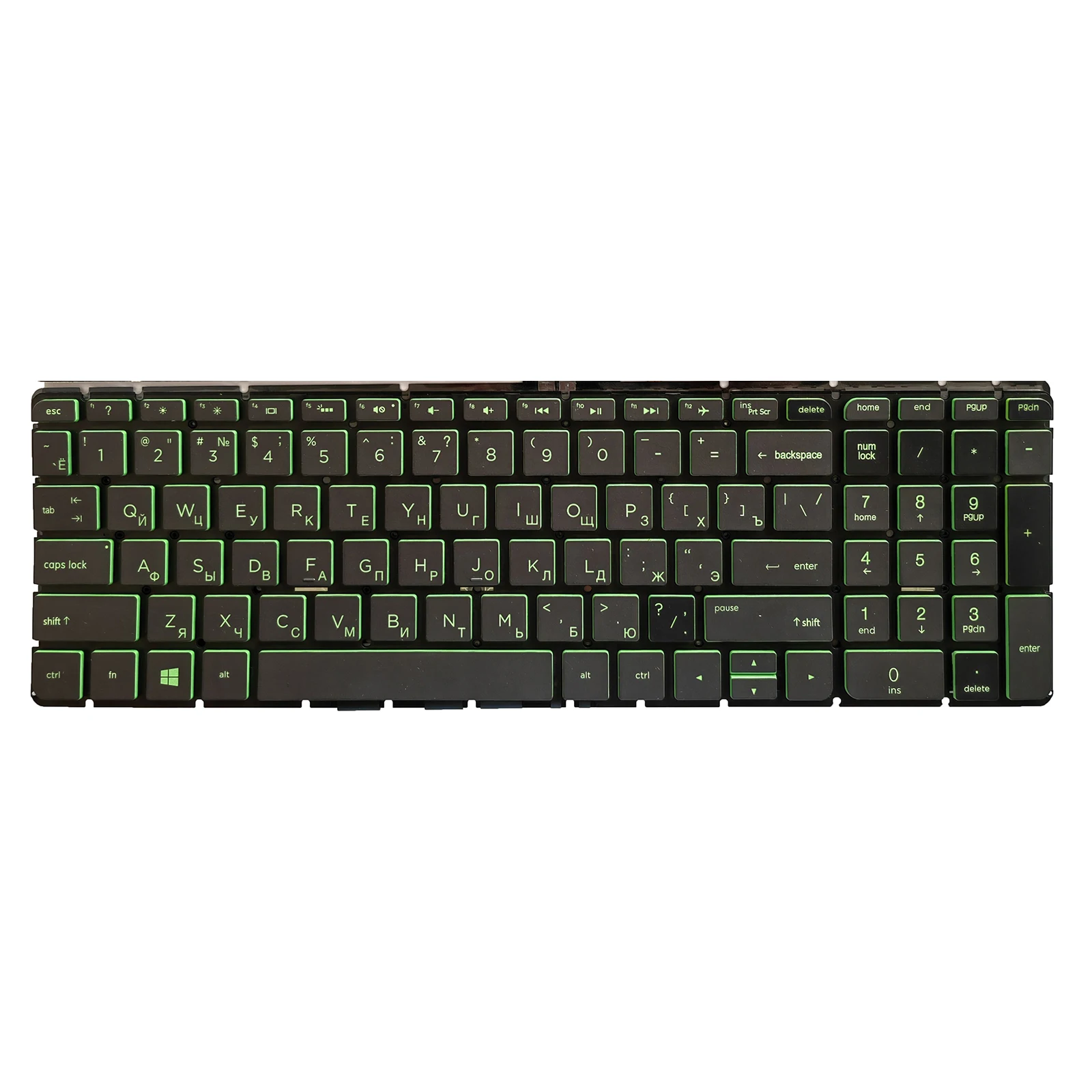 Imagem -03 - Teclado Russo Retroiluminado Verde para hp 15-ab 15-ak 15-ac 15-au 15-ab000 15-ab100 15-ab200