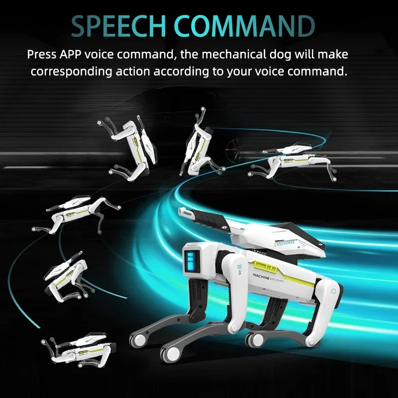 Teeggi Elektrische RC Intelligente robothond met clip Multifunctionele RC Mechanische hond Educatief speelgoed Bionische slimme robotspeelgoedcadeau