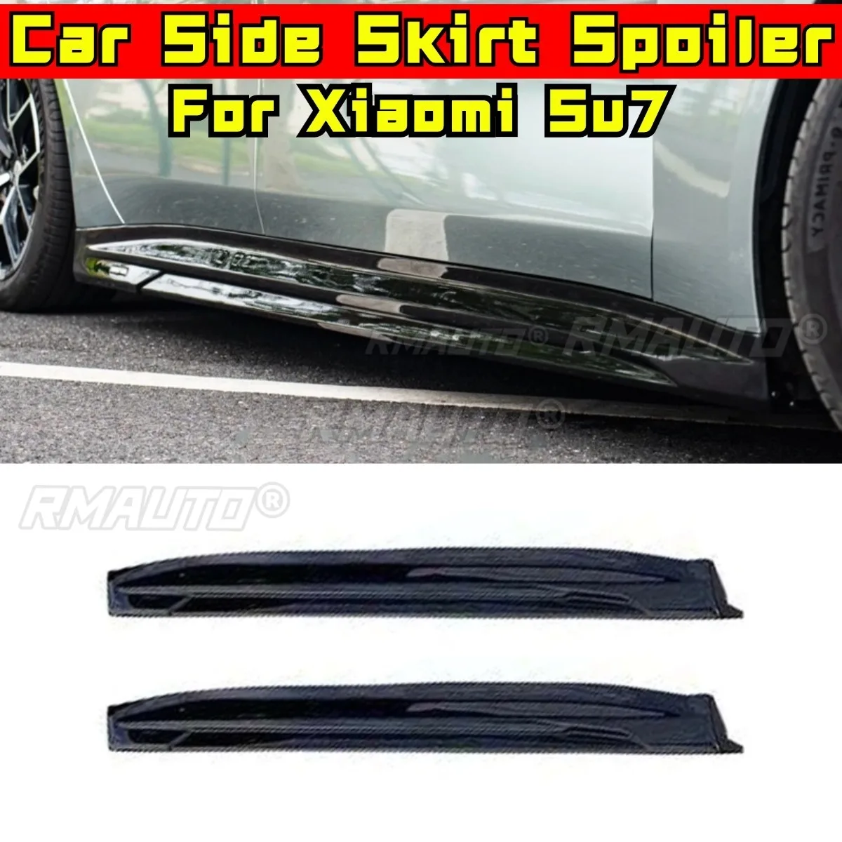 

Car Side Skirt Lip Spoiler Extension Diffuser Guard Apron For Xiaomi Su7 Side Skirt Splitter Gloss Black Car Accessories